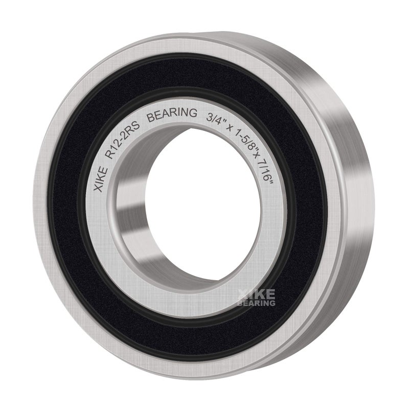 XiKe R12-2RS Double Rubber Seal Bearings 3/4"" x 1-5/8"" x 7/16"", Deep Groove Ball Bearings Pack of 10pcs - Image 4